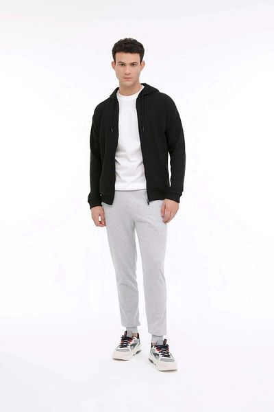 Kinetix Top trening pentru bărbați - M-sn87 Bsc Fz Hd 4fx - NEGRU - L - ST07237