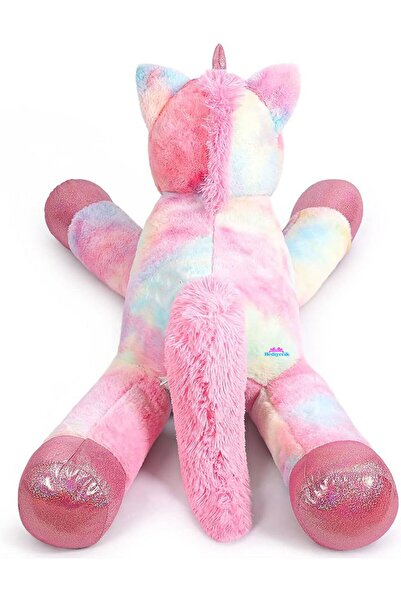 hediyecik Rainbow Yatan Peluş Unicorn At Pony Oyuncak 60 Cm