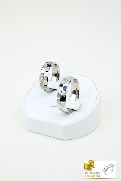 Gri Gümüş Efsanevi Bağ Döngüsü 925 Ayar Gümüş Alyans, Nişan ve Söz Yüzüğü