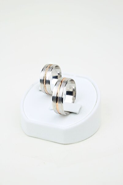 Gri Gümüş Duygusal Sevgi Birleşimi 925 Ayar Gümüş Alyans, Nişan ve Söz Yüzüğü