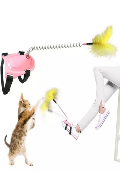 PatiDostu Pet Cat And Breed Dog Foot Fishing Rod Furry Cat Dog Toy