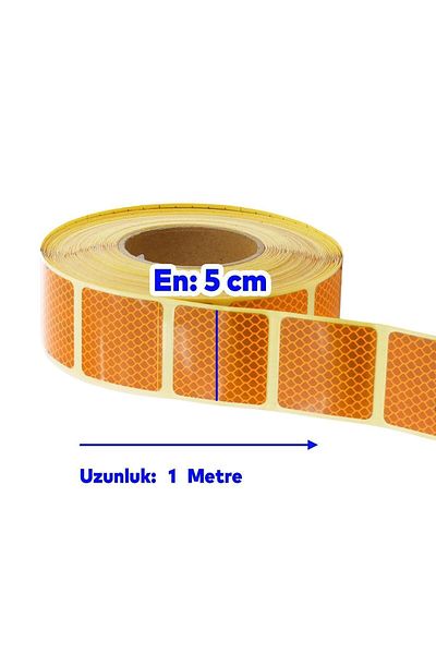 Badem10 White Tuvturk Approved - 5 Cm Reflective Phosphorescent Cut Strip Tape (1 Meter)