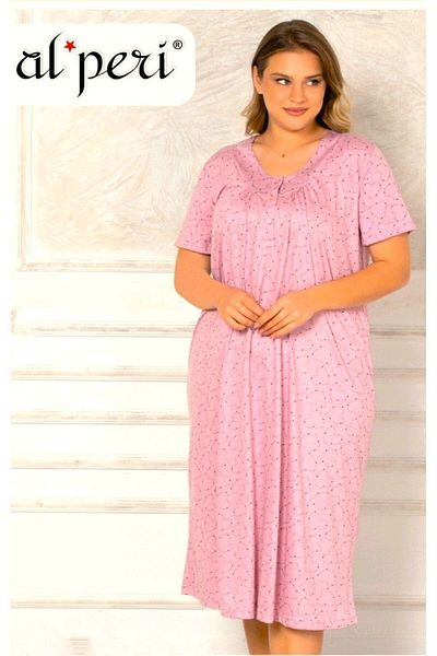 Alperi Νυχτικό Home Plus Size Φόρεμα - GÜLKURUSU