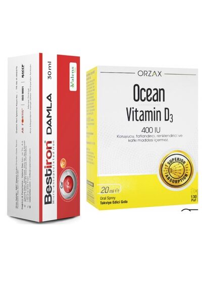 Valens Bestiron Damla 30 Öl Ocean Vitamin D3 400 Sprey 20ml