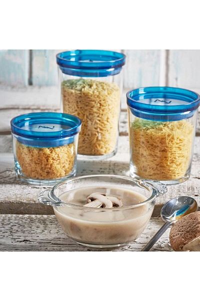 Paşabahçe Zest Blue Small Glass Jar - 3 Sizes