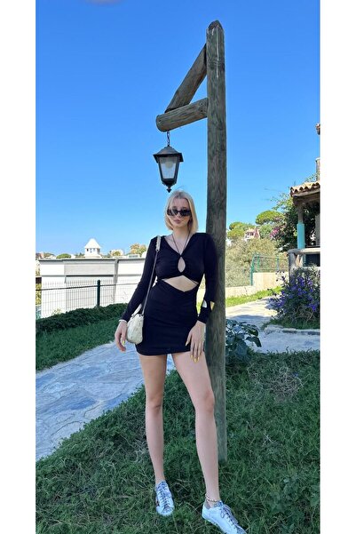 FİOXCO Portio - Κοντό φόρεμα με κορδόνια