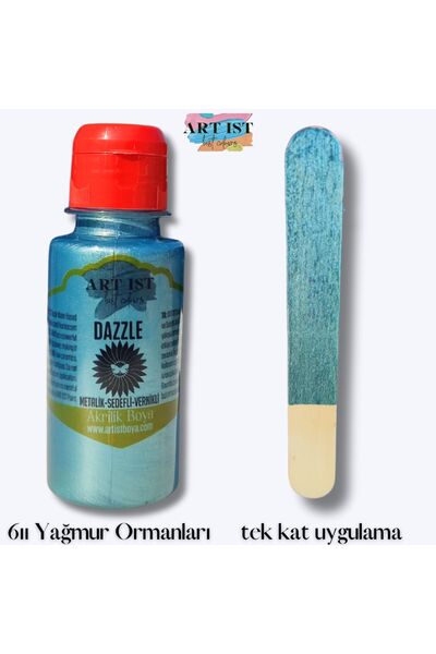 ART IST DAZZLE Metalik Sedefli ve Vernikli Boya 12'li Set + 2 Taş Vernik