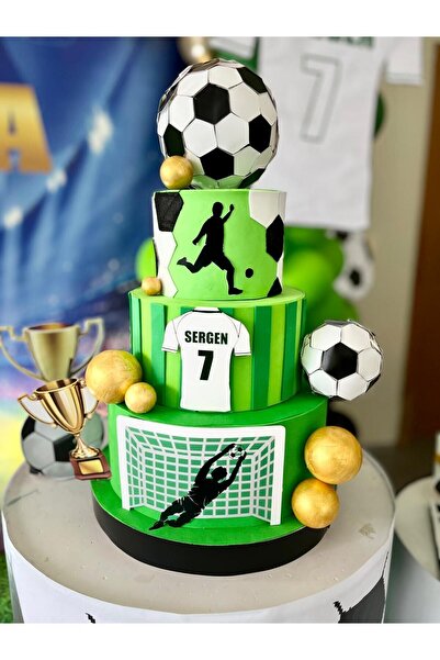 turkuaz parti FUTBOL KONSEPT MAKET PASTA