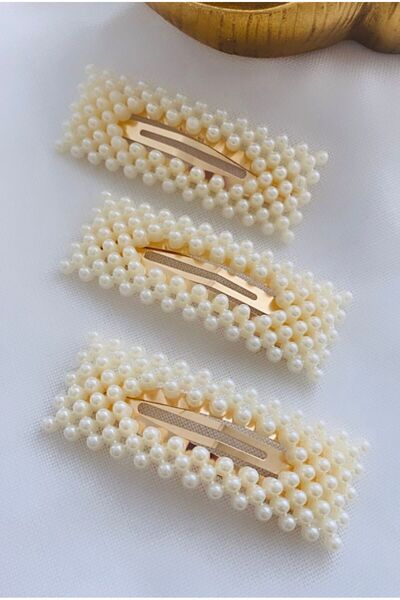 VNS Accessories Κλιπ μαλλιών με πέρλες 1 τεμάχιο (7,5 εκ.)