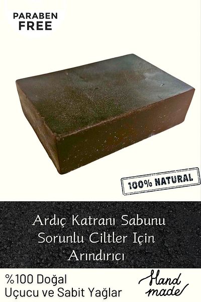 Minia Bahçe Bitki ve Sanat Atölyesi Natural Soap with Juniper Tar – Handmade, 115 g