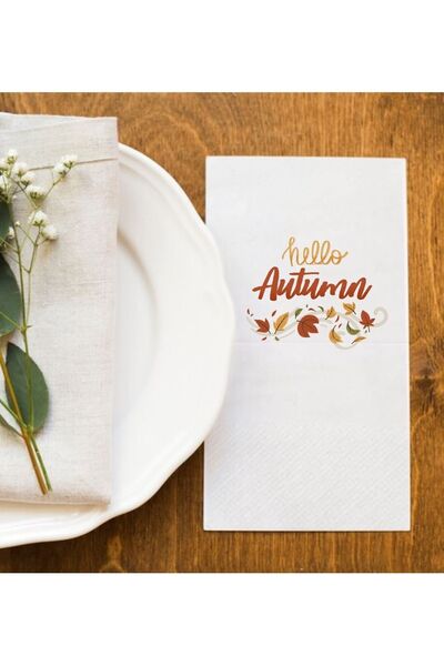 Hediyenza Hello Autumn Sonbahar Fall 01 Peçetesi Sunum Peçetesi 006 20 Adet
