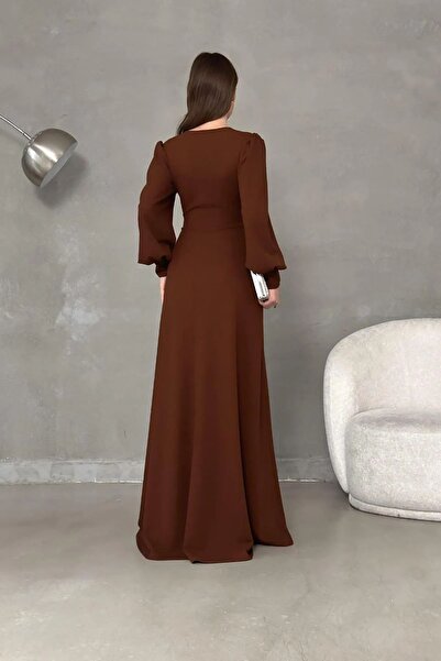 Planet Prestige Καφέ ίσιο φόρεμα με λουράκι