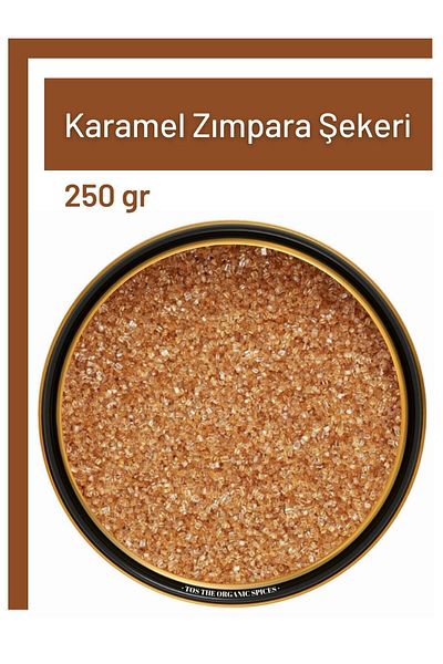 TOS The Organic Spices 250 g Caramel Sanding Sugar - Caramel Sanding Sugar