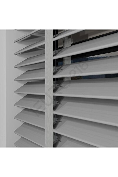 JaluziByEuro216 REDÜKTÖRLÜ / Zincirli Ahşap Jaluzi Perde 50 mm %100  Ahşap Ku...