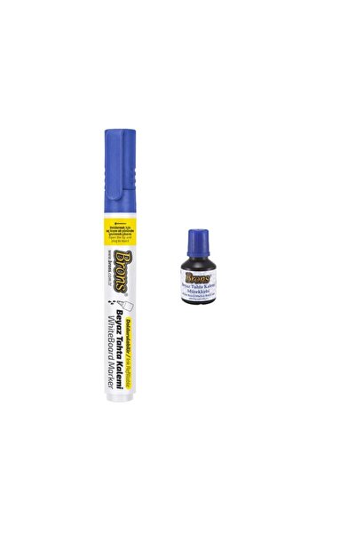 Brons 30 Cc Mavi Doldurulabilir Tahta Kalemi Mürekkebi Ve Mavi Doldurulabilir...