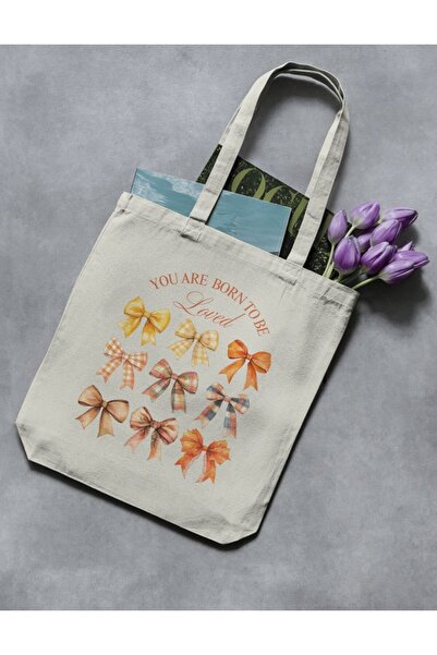 redame Autumn V Series - High Waist Y2K Tote Bag, Bows You Are Born to Be Loved