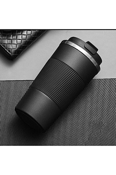 GIFTS STORE كوب ترمس من الفولاذ الأسود - 500 مل مقاوم للصدأ وغير قابل للاشتعال