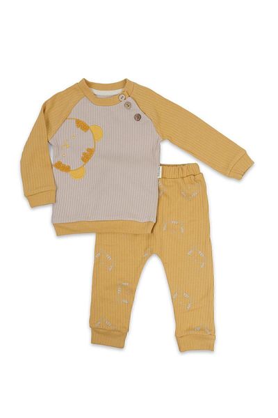 Bebelop Reported Interlock Cute Bear Head Boy's 2-Piece Top and Bottom Set