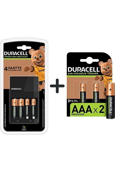 Duracell Cef 14 Şarj Aleti Ve Şarj Edilebilir Aaa 750mah 2 Pil