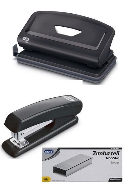 Mas 405 Puncher - 758 Wire Stapler Machine Set +1 Box Stapler Wire