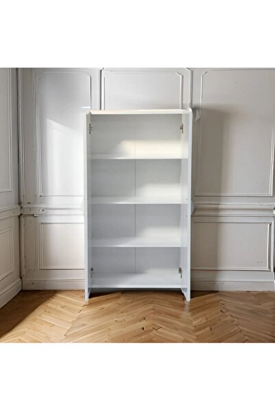 258 MoLife Çok Amaçlı Dolap Ayakkabılık & Mutfak & Hol & Banyo & Balkon & Ofis 2 Kapaklı 4 Gözlü
