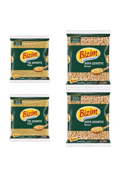 Bizim Tel Şehriye - Arpa Şehriye Makarna 4 Adet