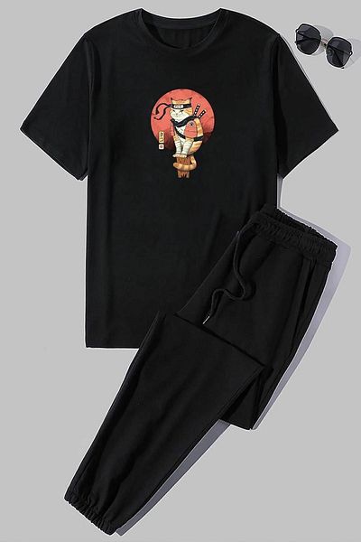 uyguntarz Σετ γυμναστικής 2 τεμαχίων Unisex Shinobi Printed