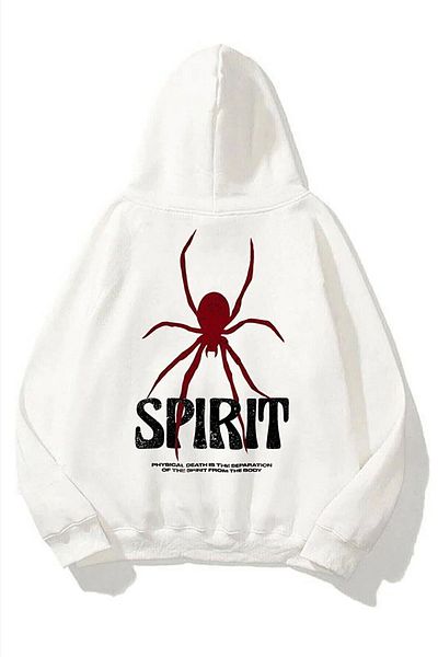 uyguntarz Φούτερ Unisex Spirit Spider με στάμπα πλάτης Oversize