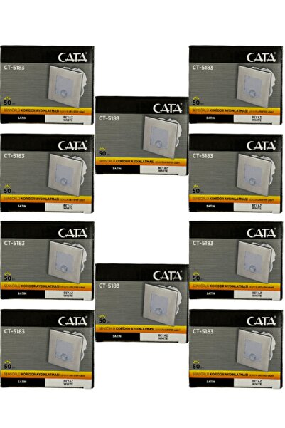 Cata CT-5183 1,5W 6400K (Beyaz Işık) Sensörlü Koridor Aydınlatması (10 Adet)