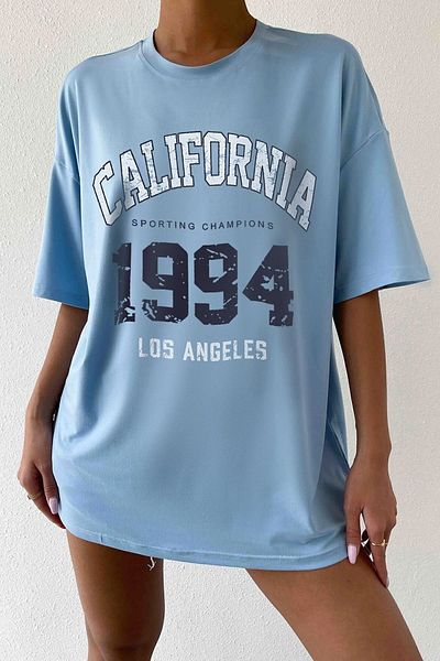 uyguntarz Μπλουζάκι Unisex California με στάμπα Oversize