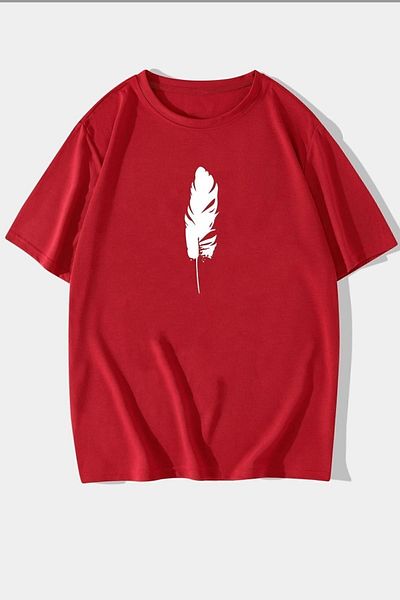 uyguntarz Μπλουζάκι Unisex με στάμπα με πούπουλα