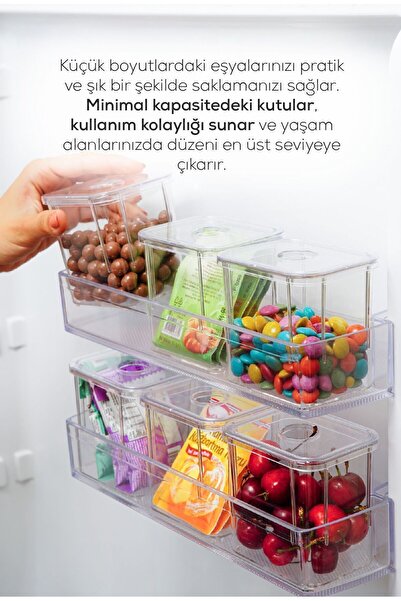 Vienev Clear Closet Organizer - Set of 6 Storage Box with Lid