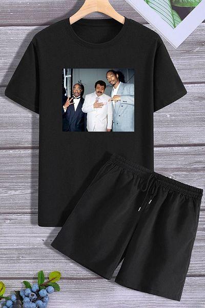 trendypassion Müslüm εμπριμέ σορτς T-shirt Σετ φόρμας