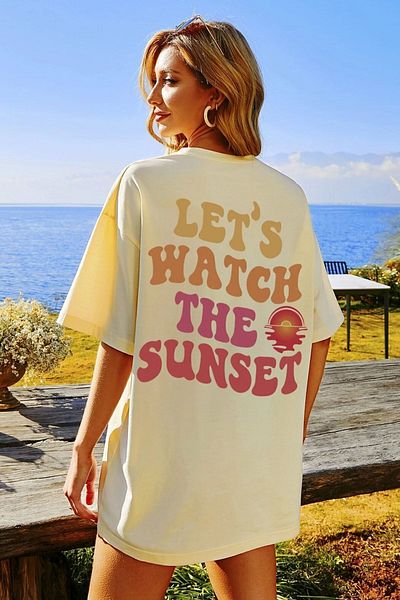 uyguntarz Μπλουζάκι Unisex Lets Watch The Sunset Design