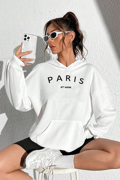 uyguntarz Oversize φούτερ με στάμπα Paris