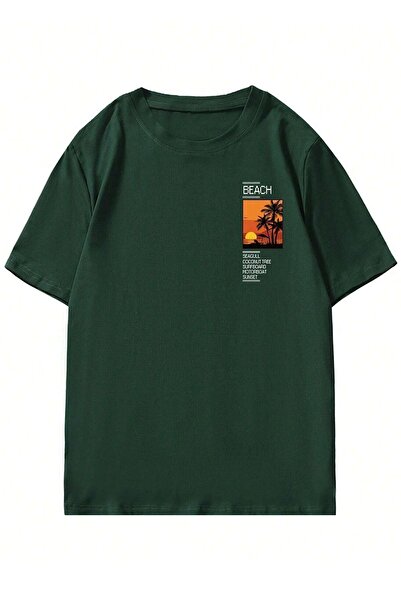 uyguntarz Ανδρικό μπλουζάκι Oversize - Beach Printed