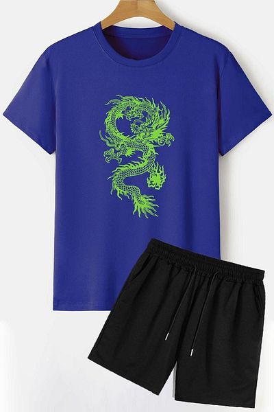 trendypassion Σετ φόρμας μπλούζας Dragon Shorts