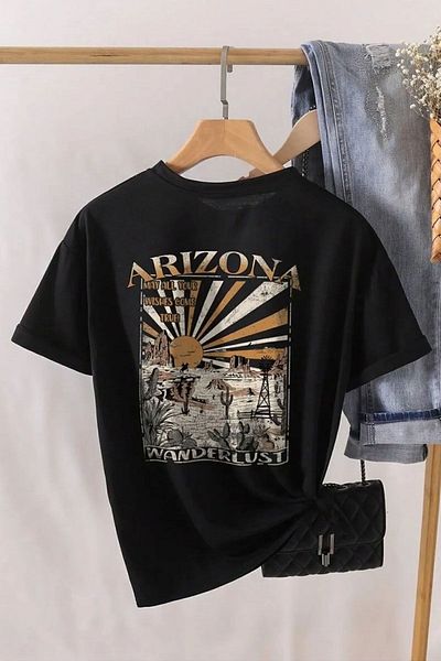 uyguntarz Μπλουζάκι Unisex με στάμπα Arizona Oversize
