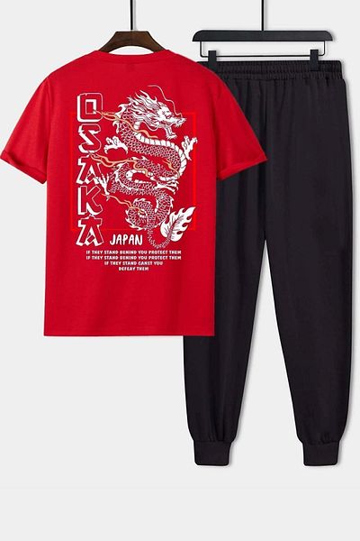 uyguntarz Unisex Osaka Printed 2-Piece Tracksuit Set