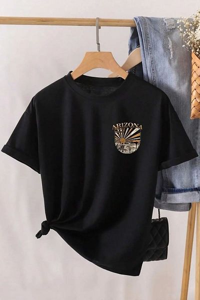 uyguntarz Μπλουζάκι Unisex με στάμπα Arizona Oversize