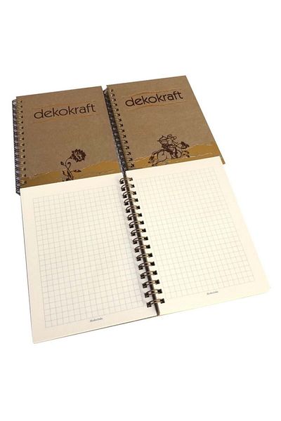 KESKİN COLOR Dekokraft Spiral A6 Squared Notepad