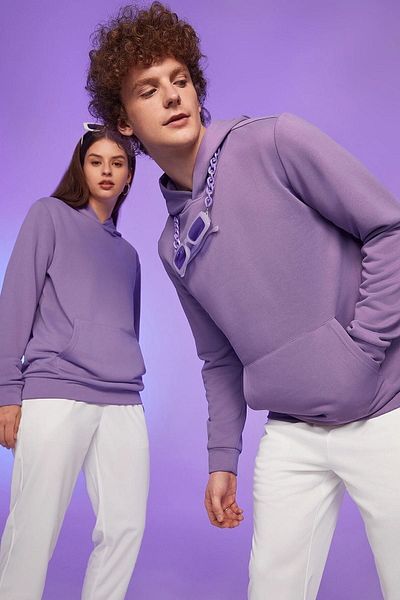 uyguntarz Φούτερ Unisex Cotton Chardon με κουκούλα