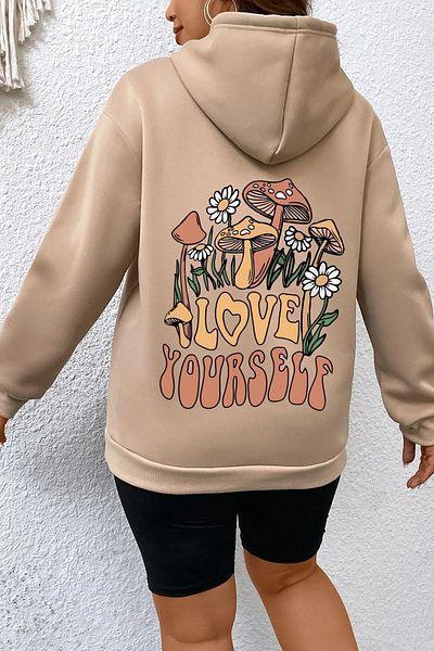 uyguntarz Φούτερ με στάμπα Unisex Oversize Love Yourself