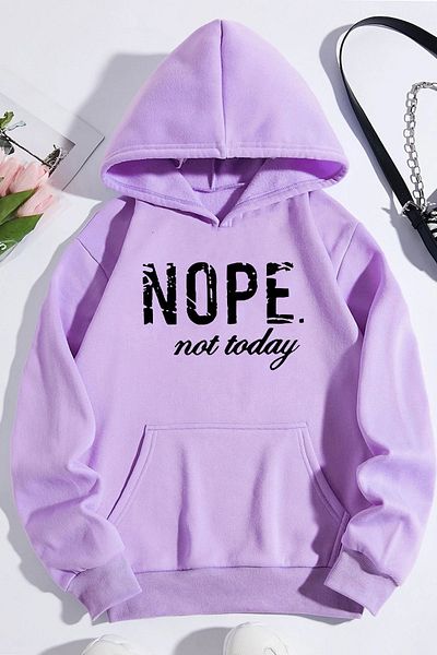 uyguntarz Sweatshirt mit Aufdruck „Nope“ für Unisex
