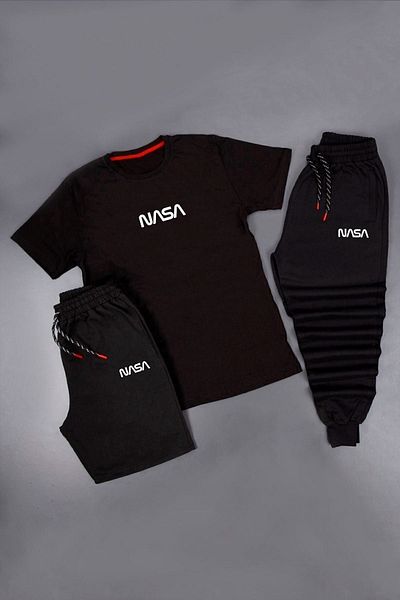 trendypassion Συνδυασμός σετ γυμναστικής 3 τεμαχίων Unisex Nasa με στάμπα