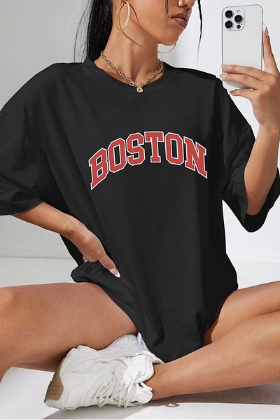 uyguntarz Μπλουζάκι Unisex με στάμπα Boston
