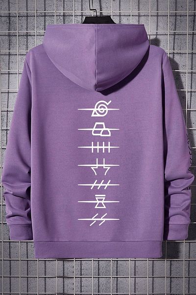 uyguntarz Φούτερ με στάμπα Unisex Ninja Akatsuki στην πλάτη
