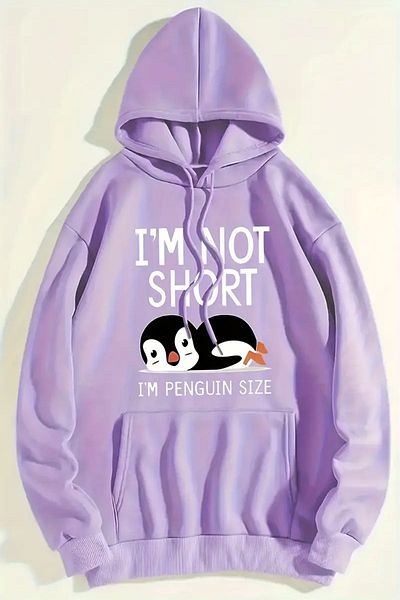 uyguntarz Unisex-Oversize-Sweatshirt – „I'm Not Short“ bedruckt
