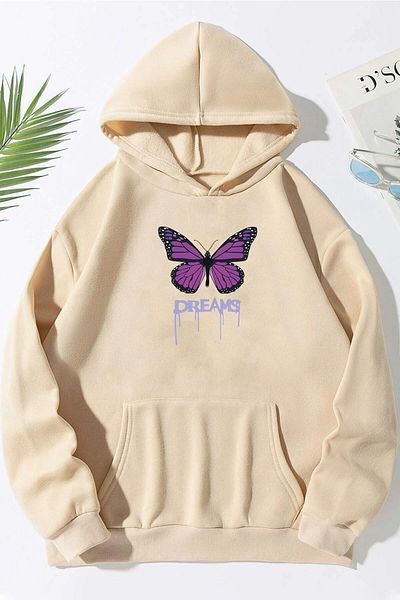 uyguntarz Φούτερ με στάμπα Unisex Oversize Dream Butterfly