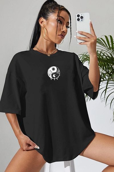 uyguntarz Μπλουζάκι Unisex με στάμπα Yin & Yang